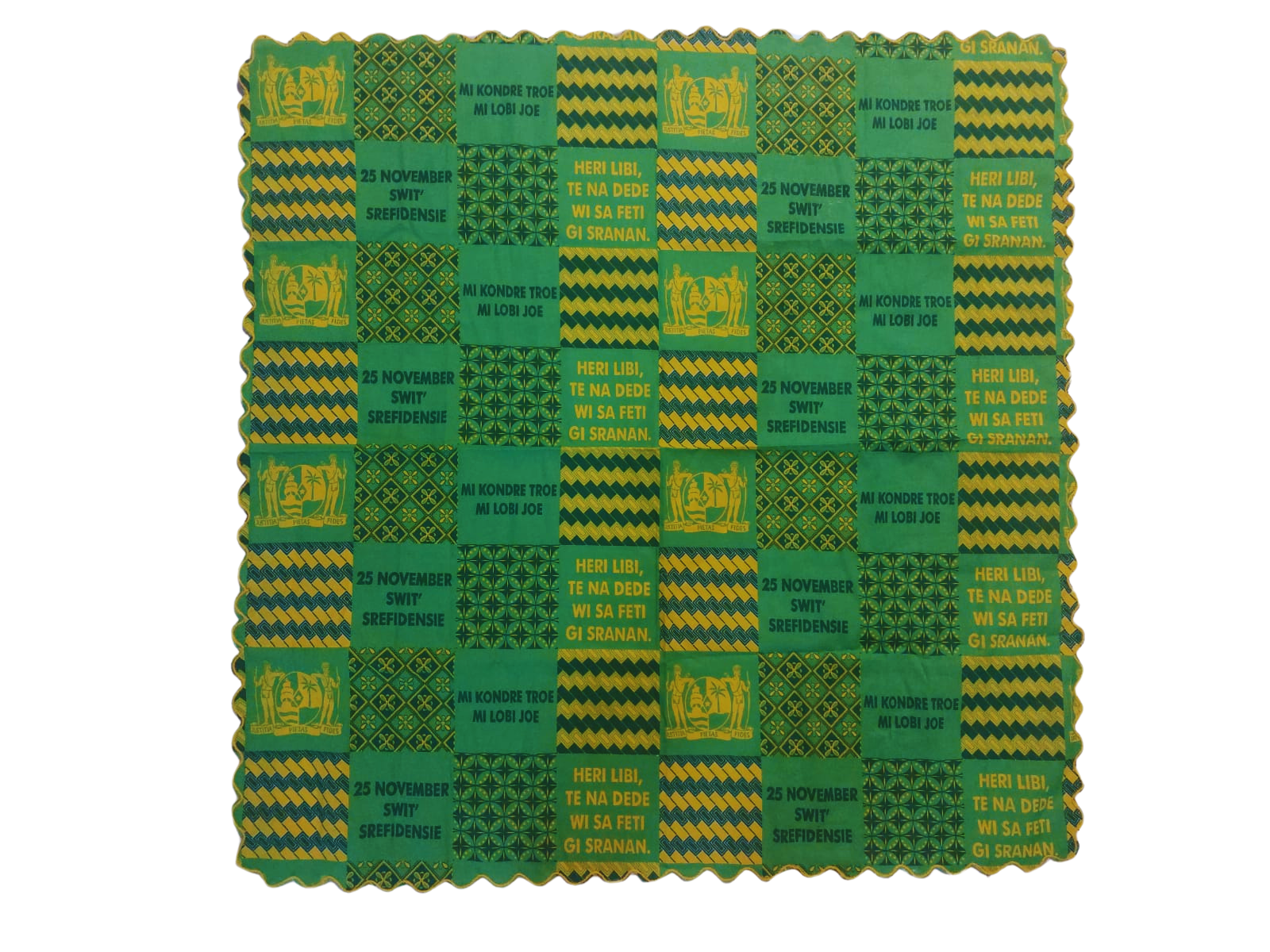 Srefidensie doek - Gras groen/geel