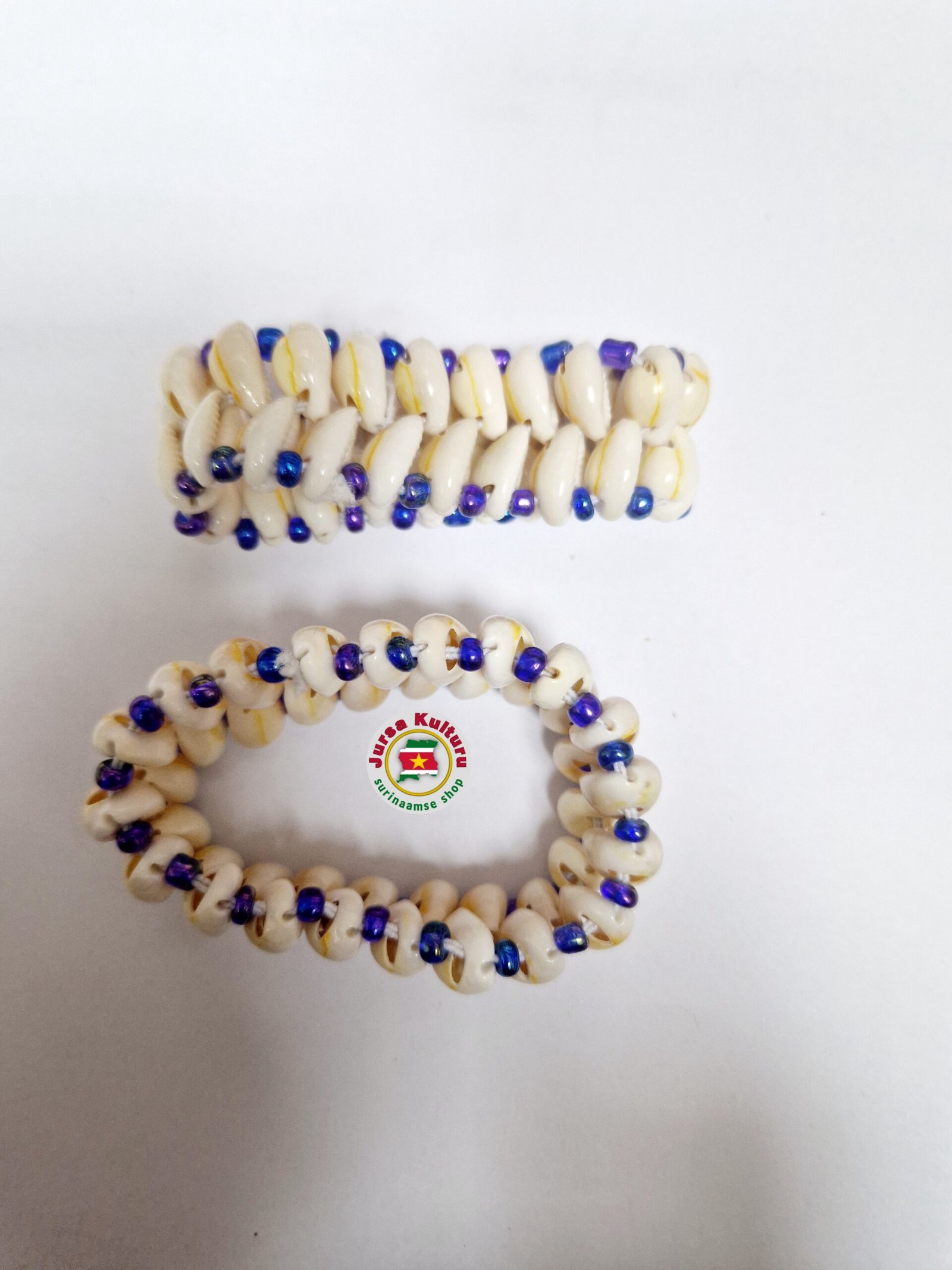 Schelpen armband -Blauw