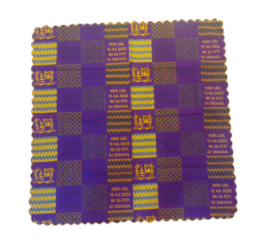 Srefidensie doek - Paars/geel