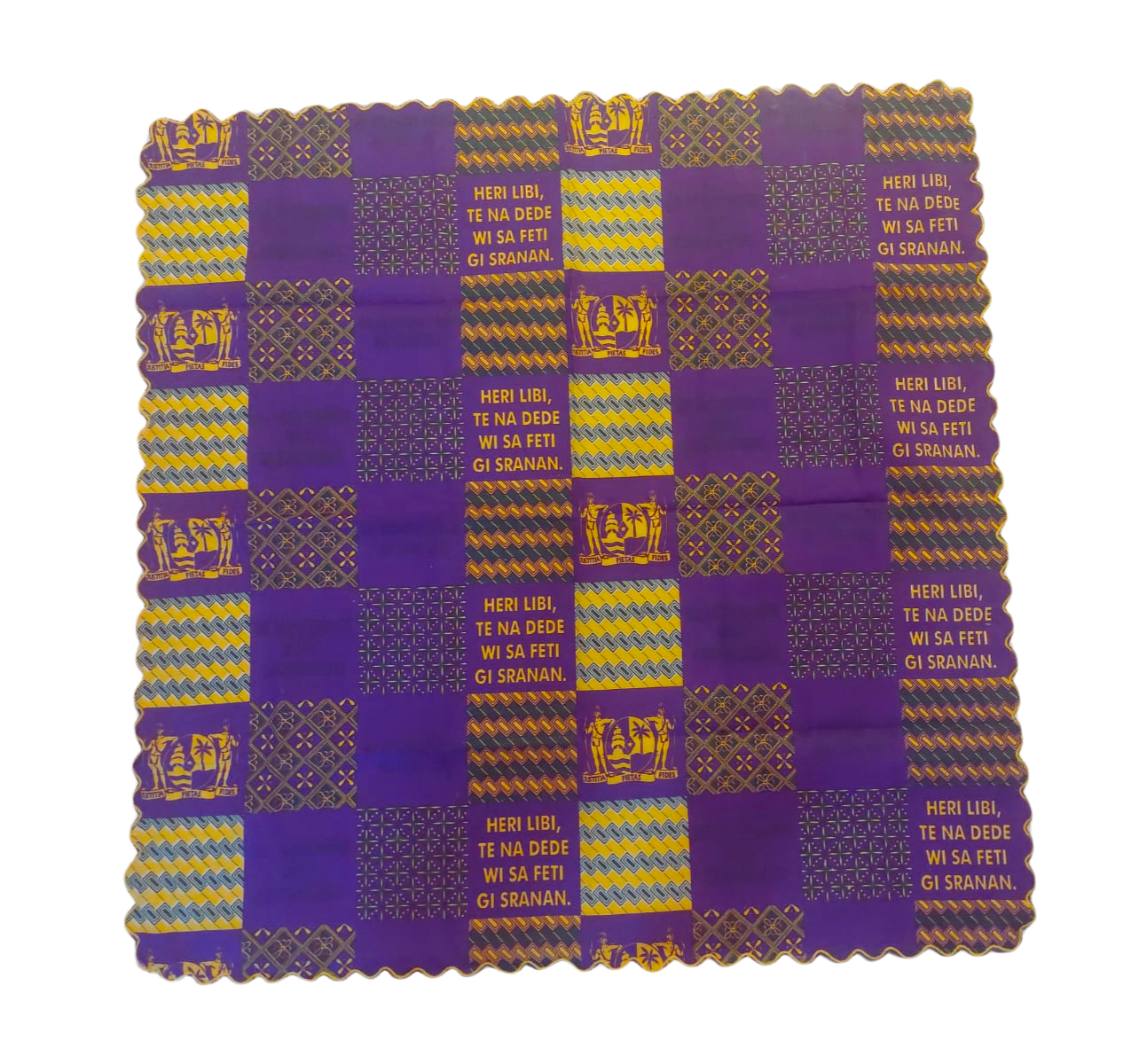 Srefidensie doek - Paars/geel