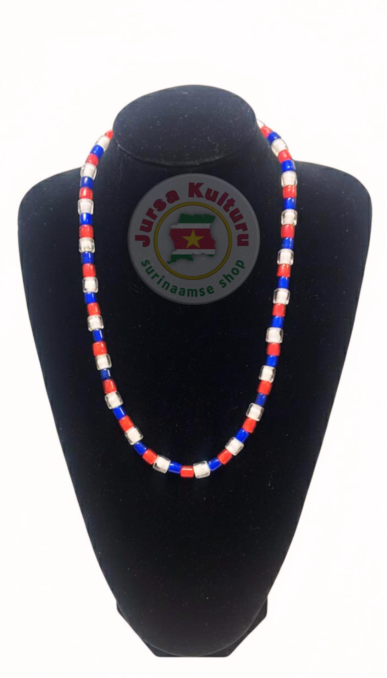 Ketting -Boka Rood/wit/blauw
