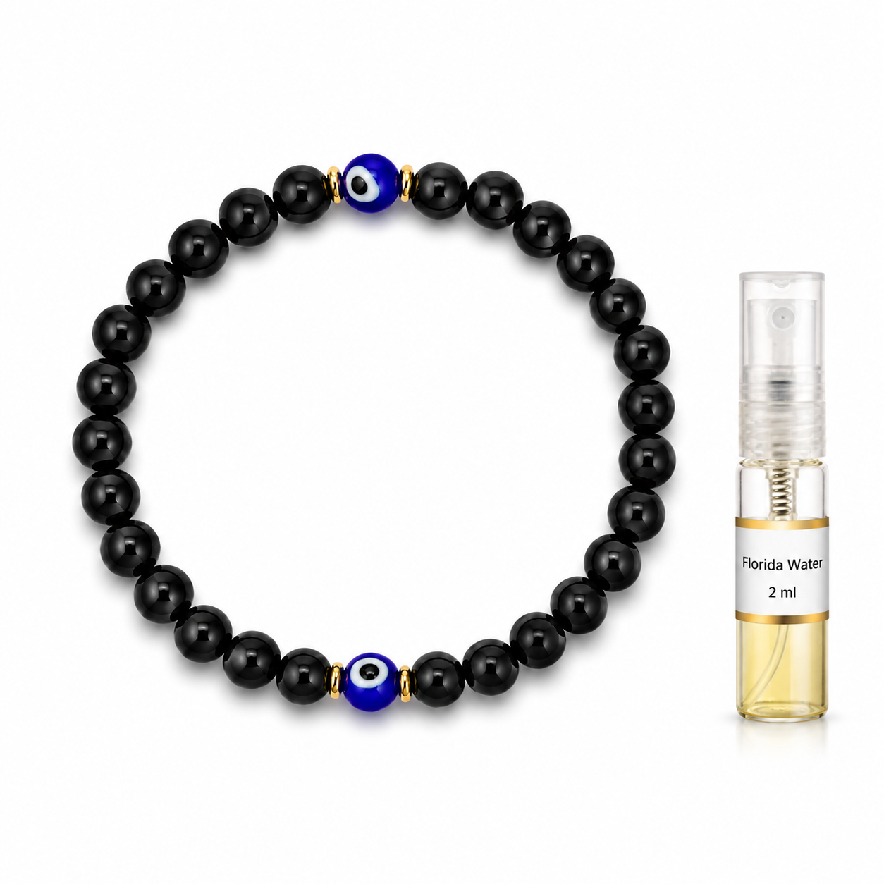 ARMBAND-Blauwe oogkralen