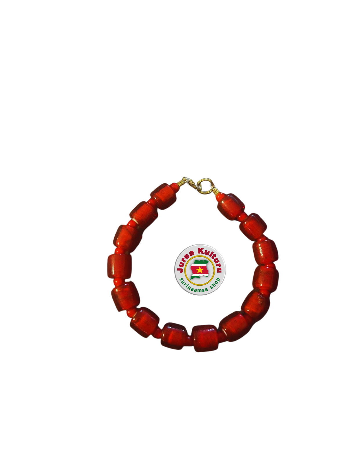 Armband Ingi boka rood-groot