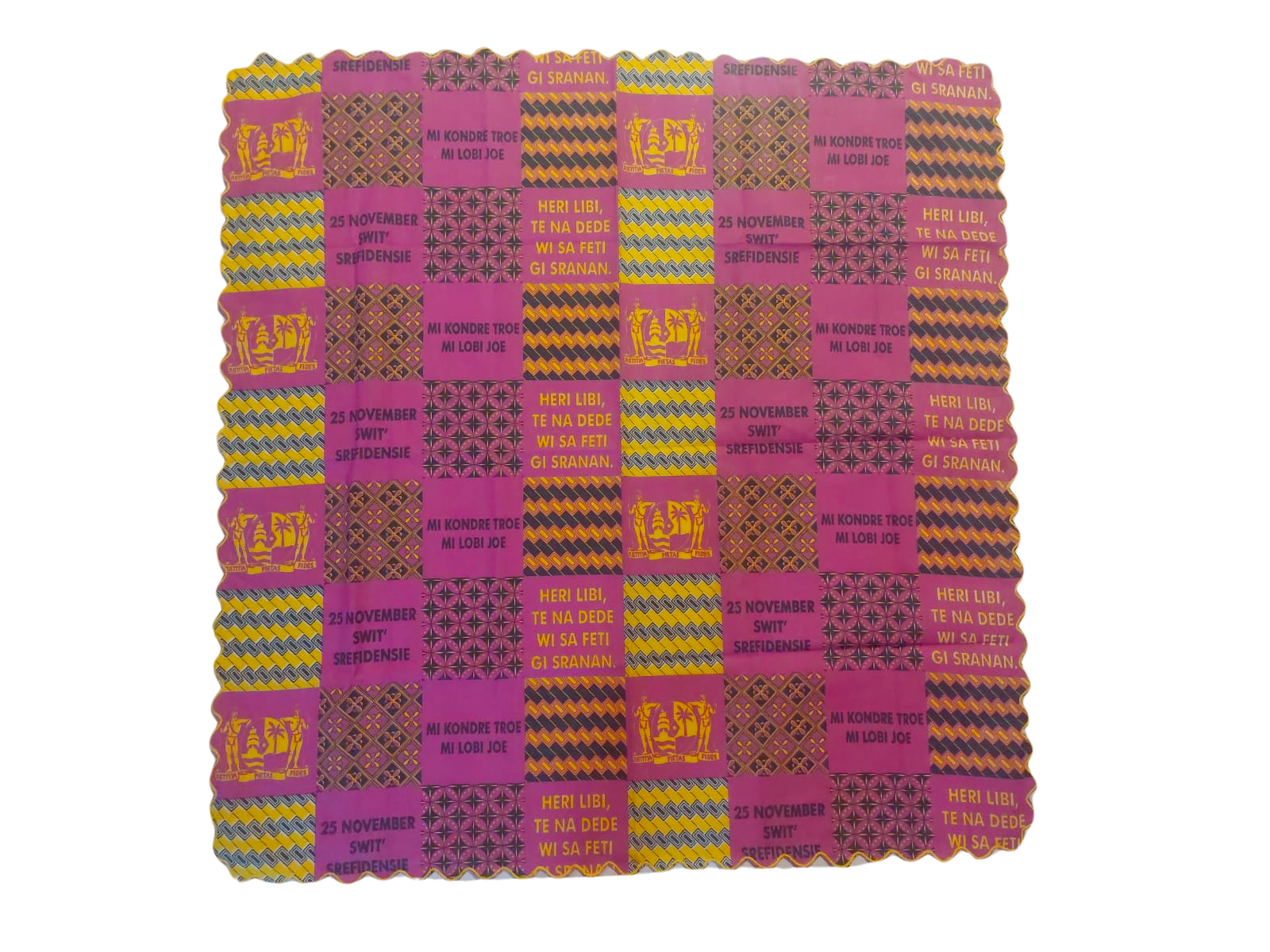 Srefidensie doek - Oudroze lila /geel