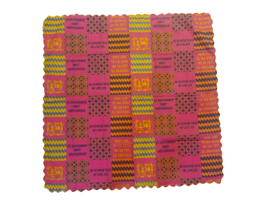 Srefidensie doek - Roze/geel