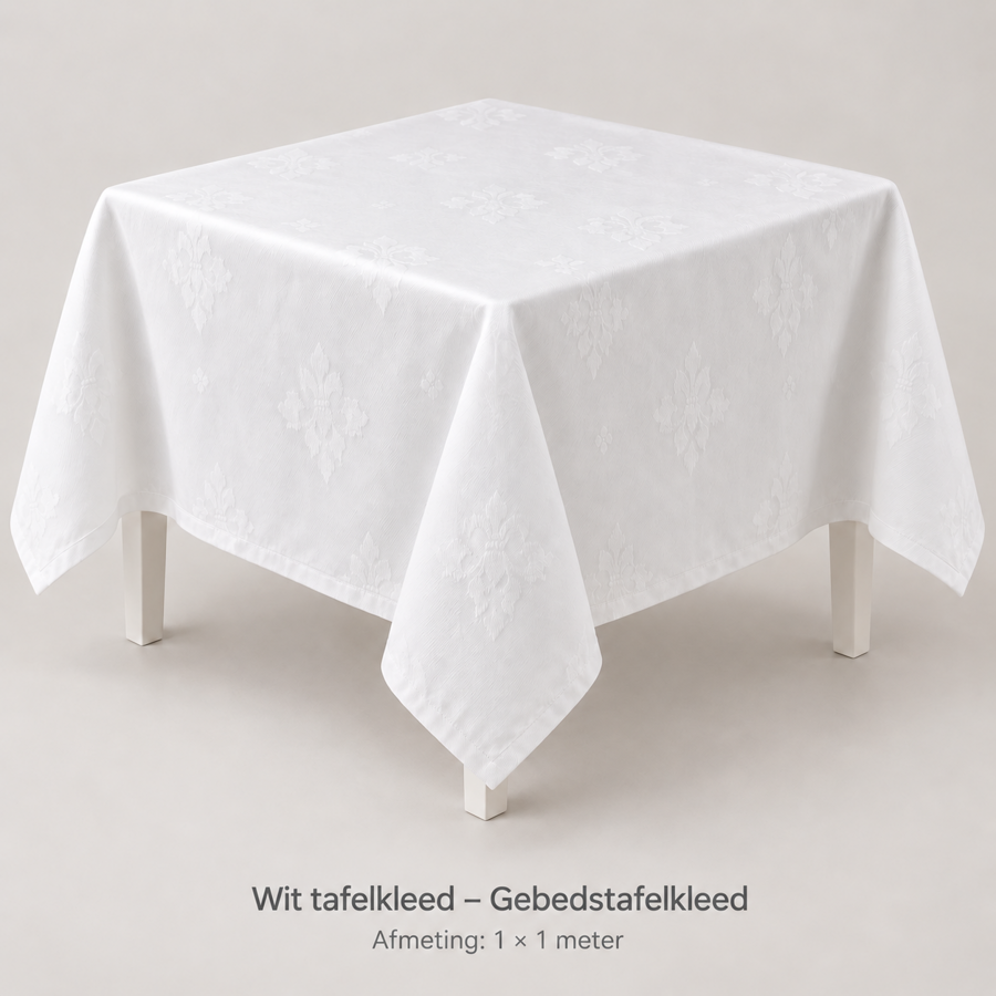 Witte tafelkleed - Gebedstafelkleed