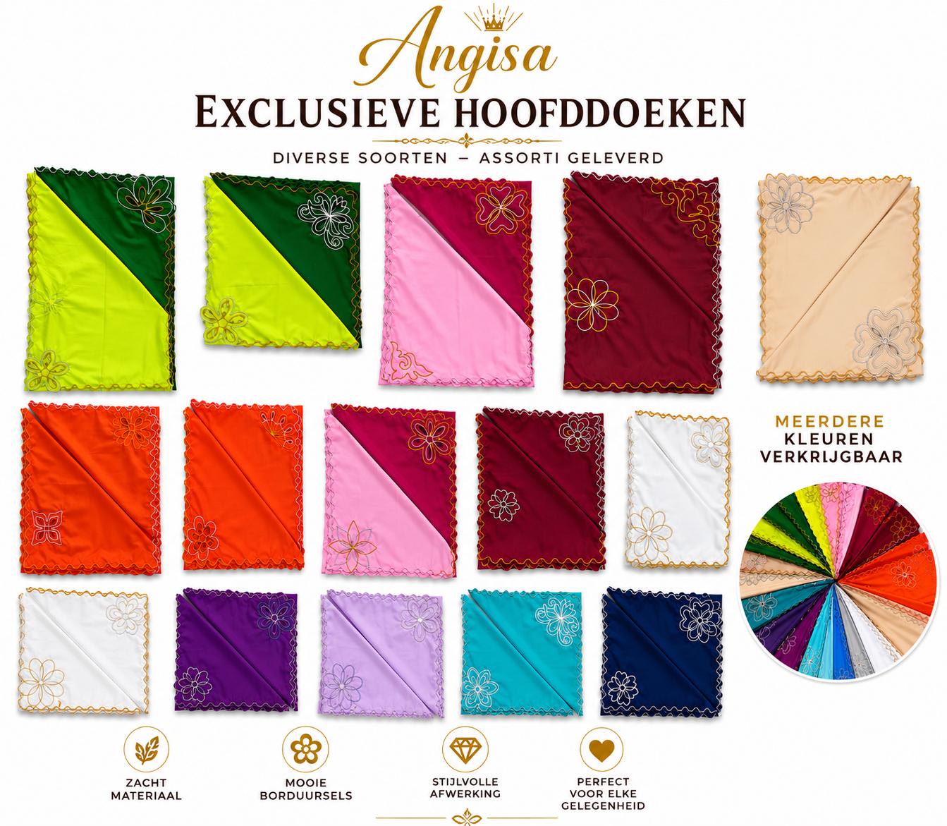 Exclusieve geborduurde Hoofddoeken- diverse soorten