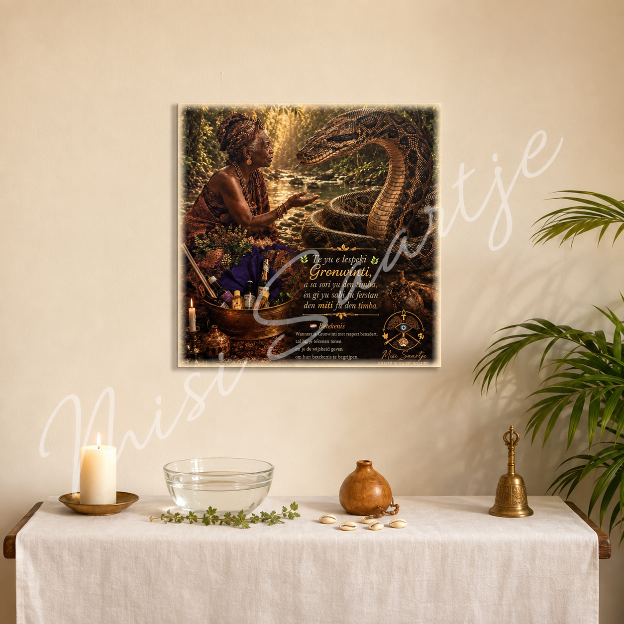 Houten Wanddecoratie – Lespeki Gronwinti | 40 × 40 cm, foto 4