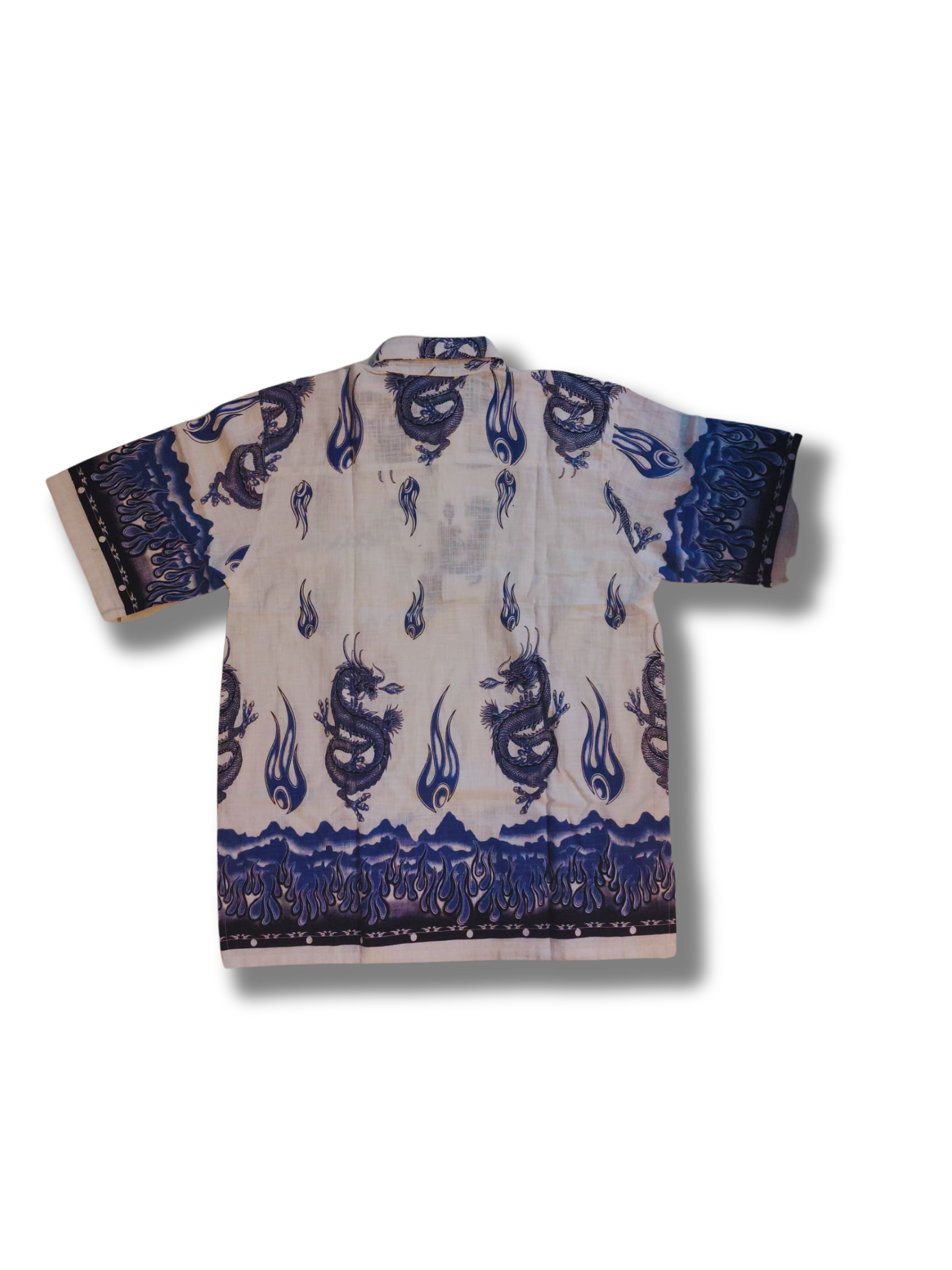 Hemd-linnen Draak blauw, foto 2