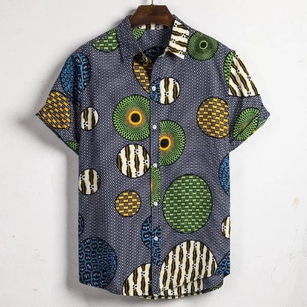Heren hemd 1 - Africanprint mt XL, foto 2