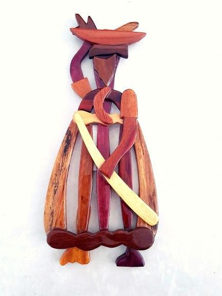 Houten koto missi souvenir 25cm