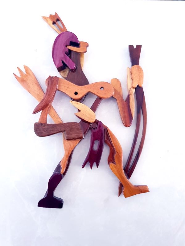 Houten Indiaan souvenir 25cm