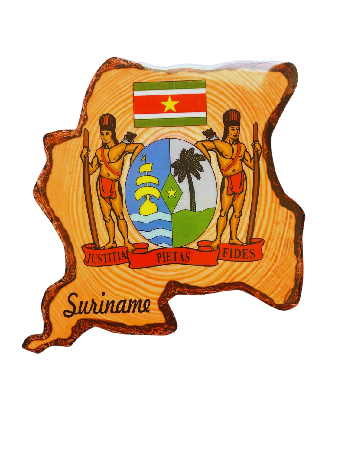 Landkaart Wapen Plakkaat 1 Suriname