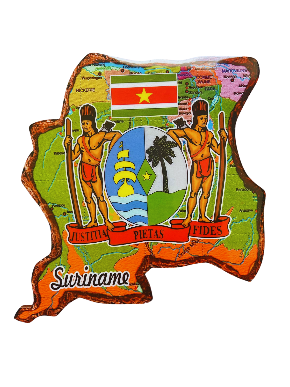 Landkaart Wapen Plakkaat 2 Suriname
