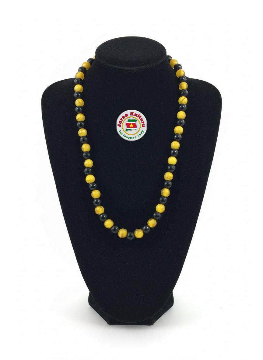 Ketting: Kantasi zwart/geel 1A