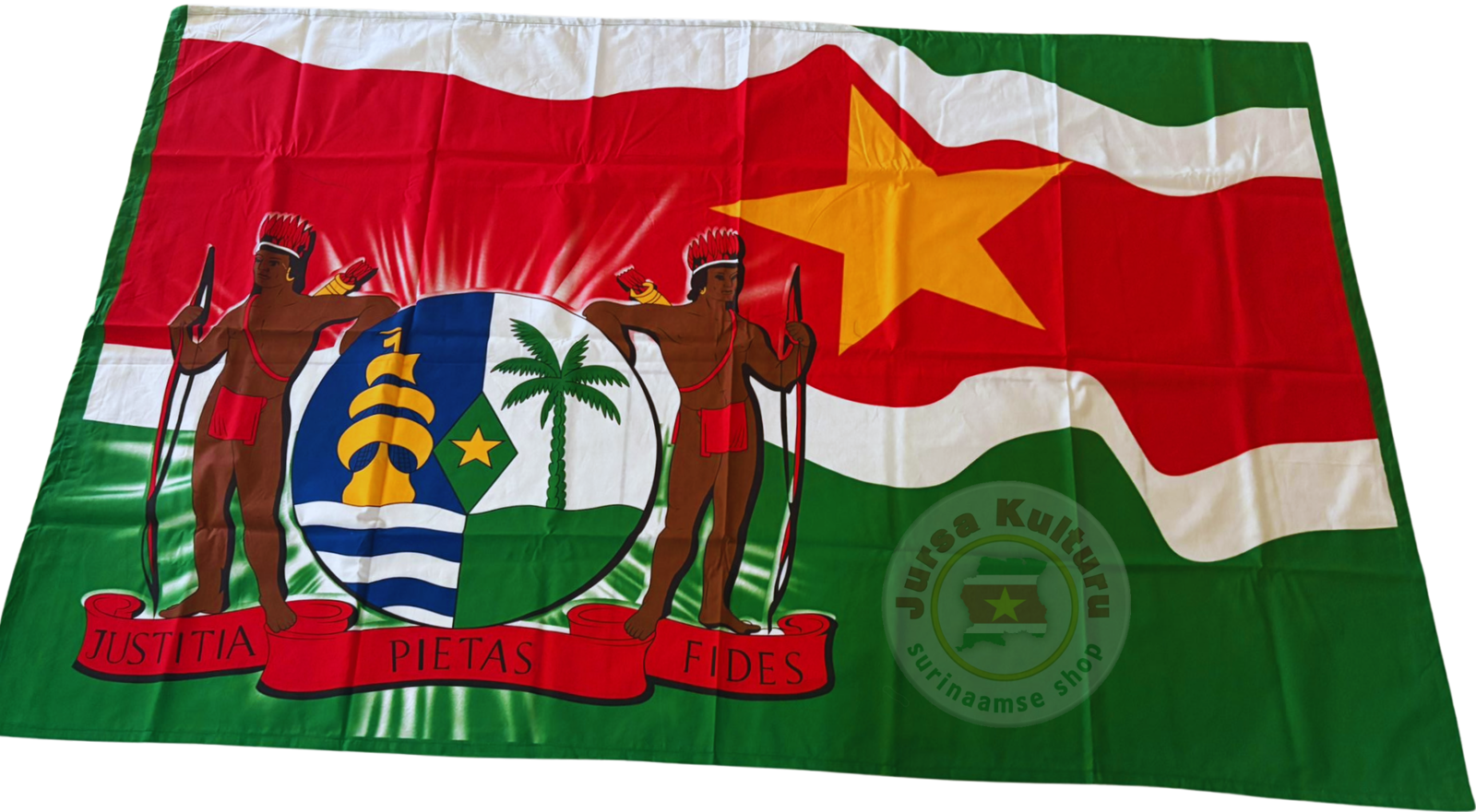Katoenendoek-Pangi Vlag/wapen Suriname