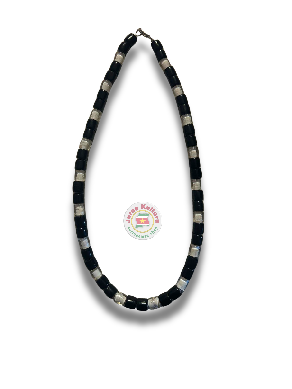 Ketting- Kumantie zwart/wit C