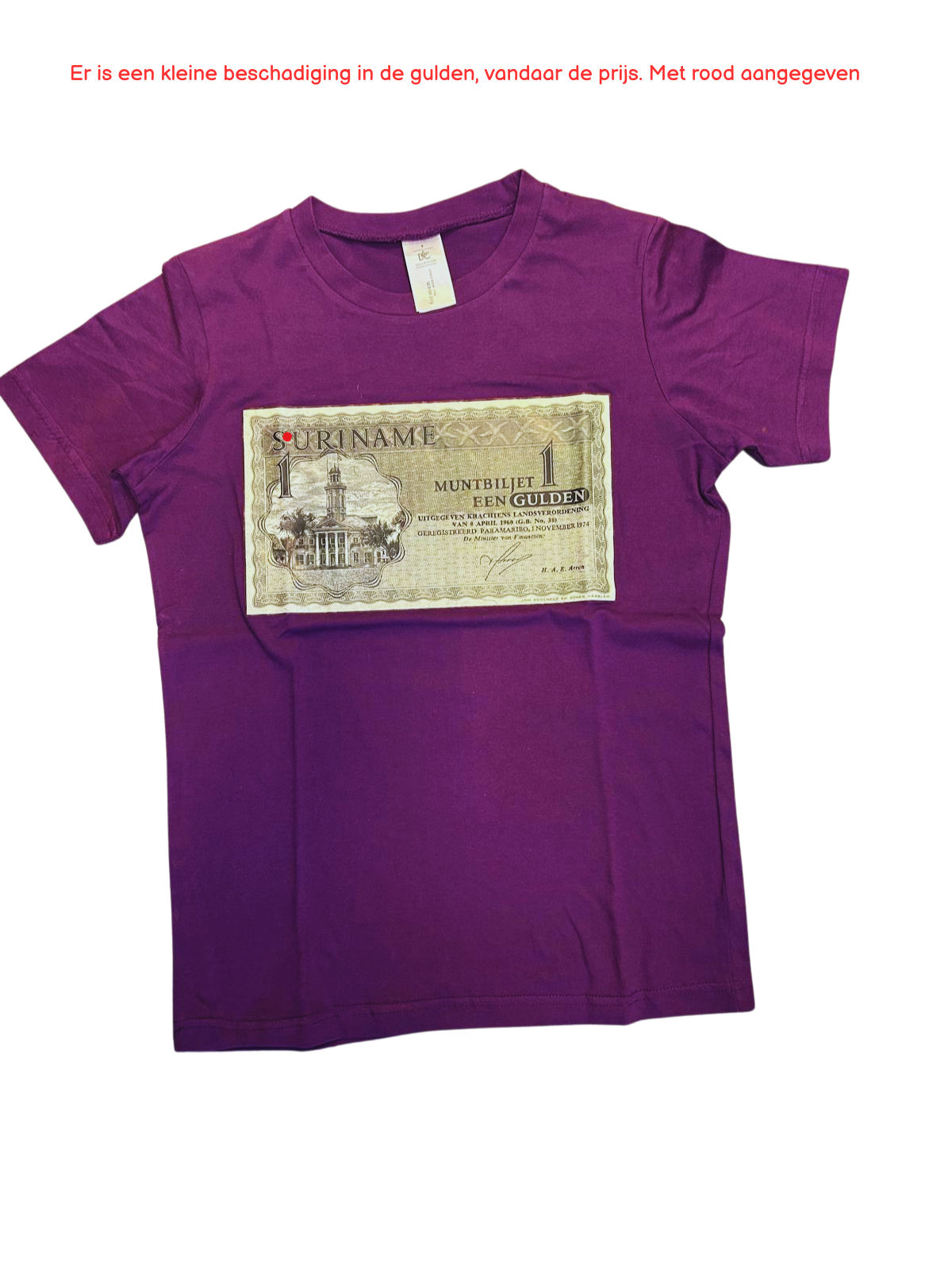 Heren T-shirt Gulden van Suriname