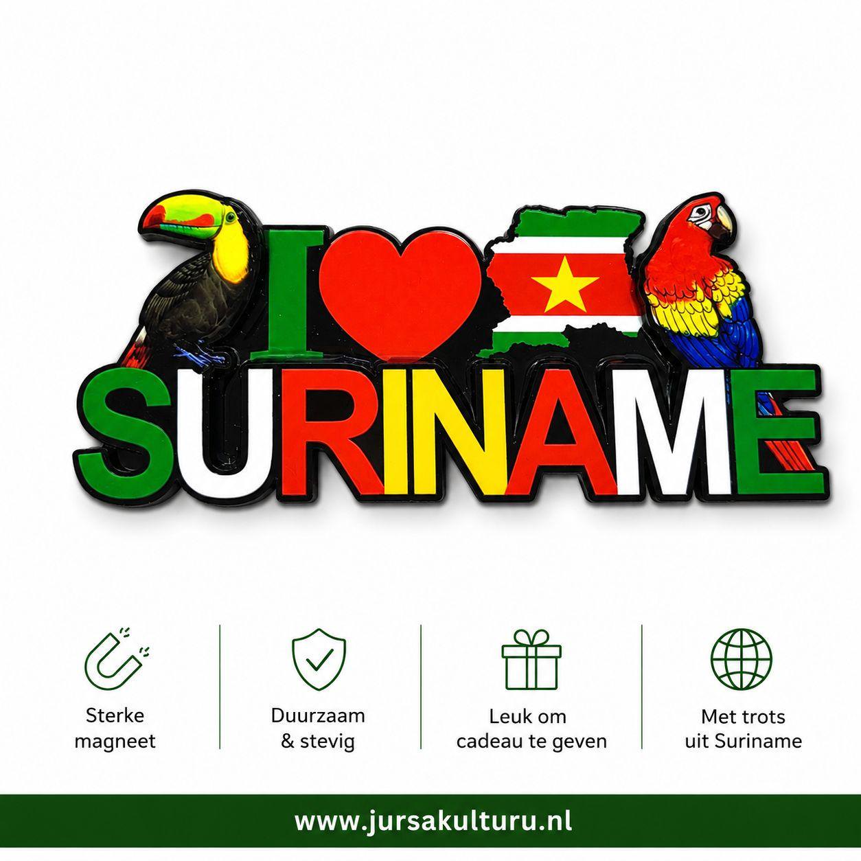 Koelkast magneet-I Love Suriname
