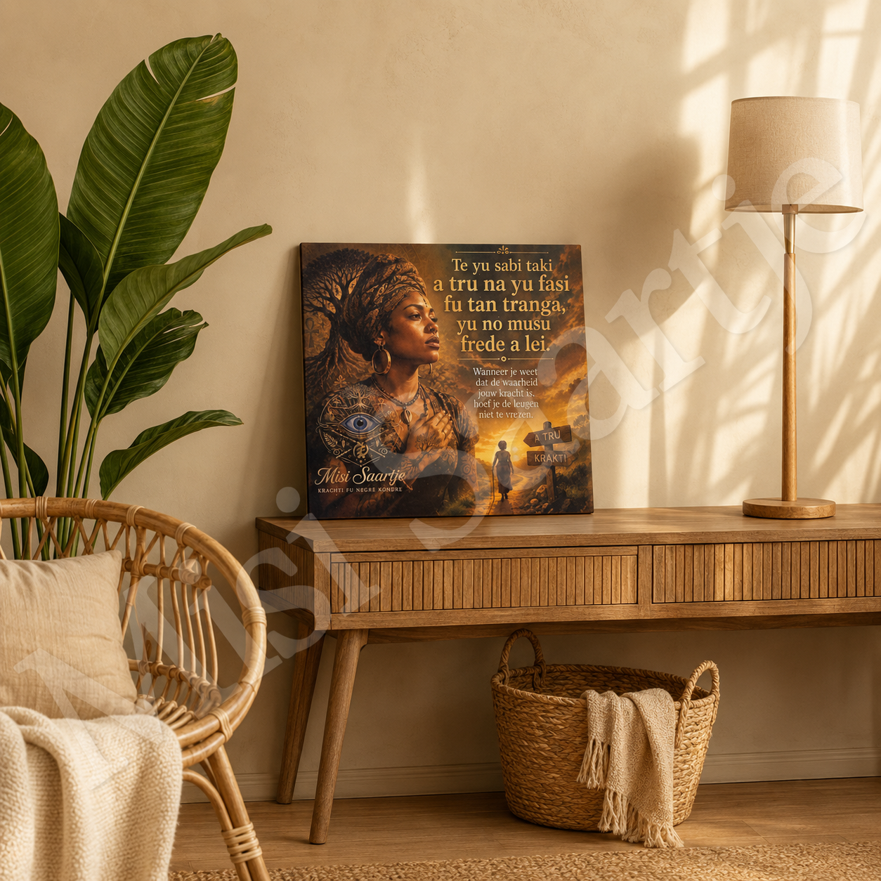 Houten Wanddecoratie – A Tru | 40 × 40 cm, foto 2
