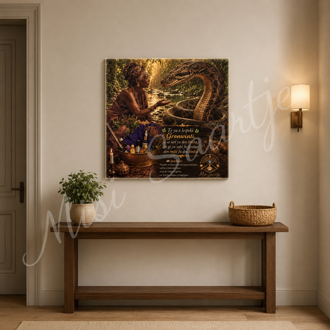 Houten Wanddecoratie – Lespeki Gronwinti | 40 × 40 cm, foto 3