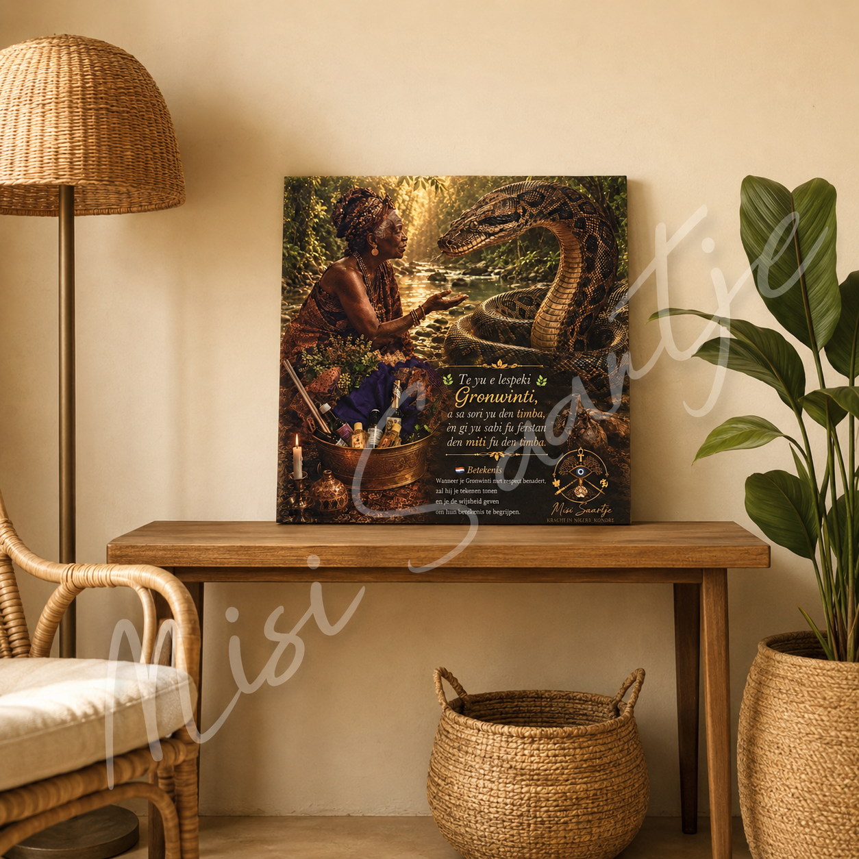 Houten Wanddecoratie – Lespeki Gronwinti | 40 × 40 cm, foto 2