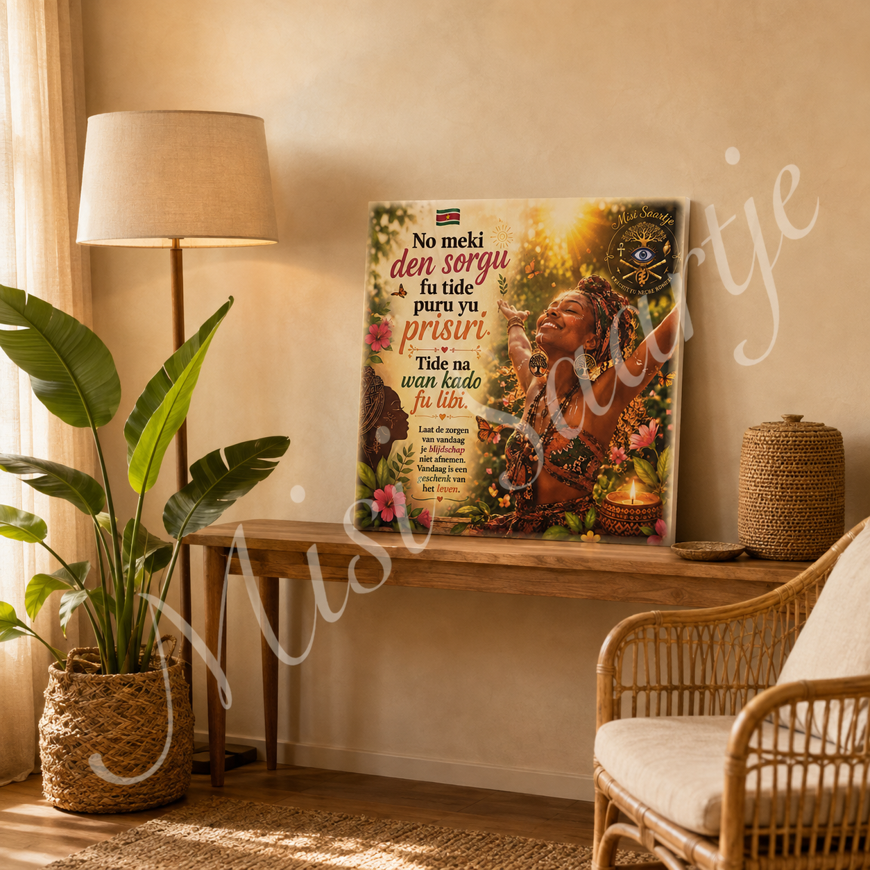 Houten Wanddecoratie – No Meki Den Sorgu Puru Yu Prisiri, foto 2