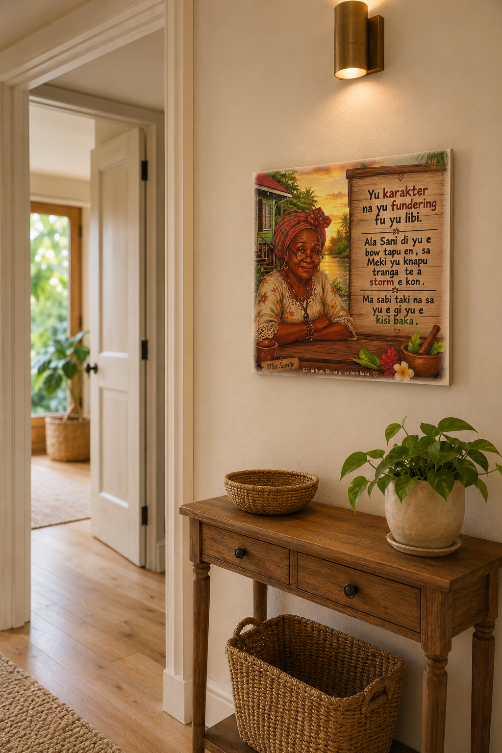 Houten Wanddecoratie – Yu Karakter | 40 × 40 cm, foto 4