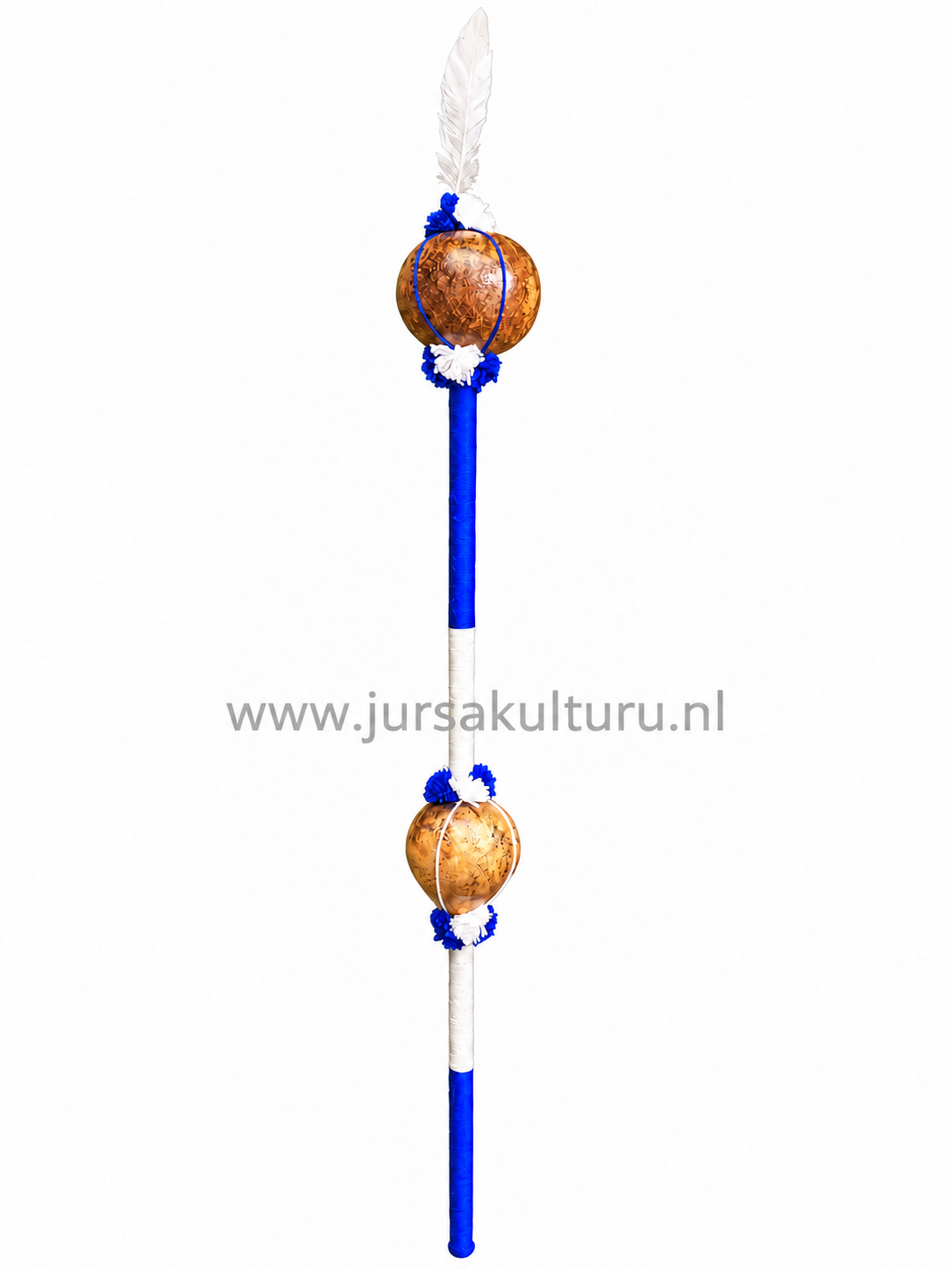 Busi Ingi Piai godo – blauw-wit met dubbele kalebassen, foto 2