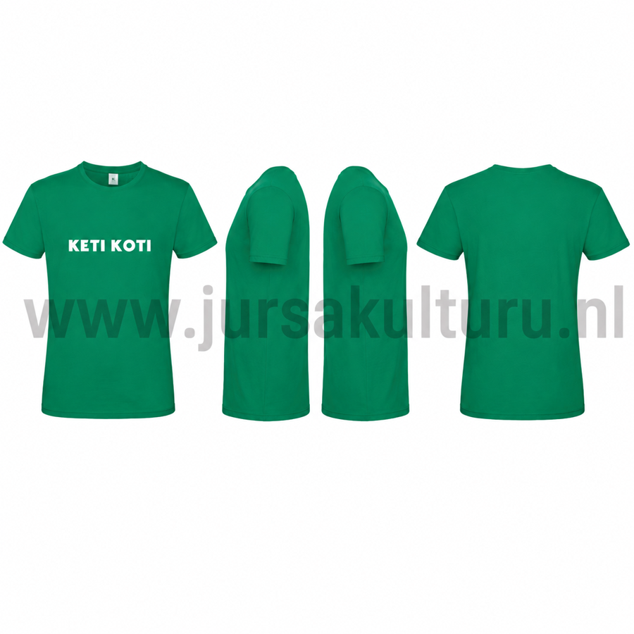 Keti Koti Kinder T-shirt Groen/ Wit 7-8jr