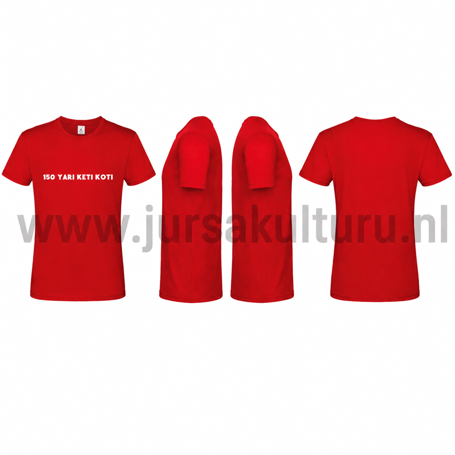 Keti Koti Kinder T-shirt Rood / Wit 9-11jr
