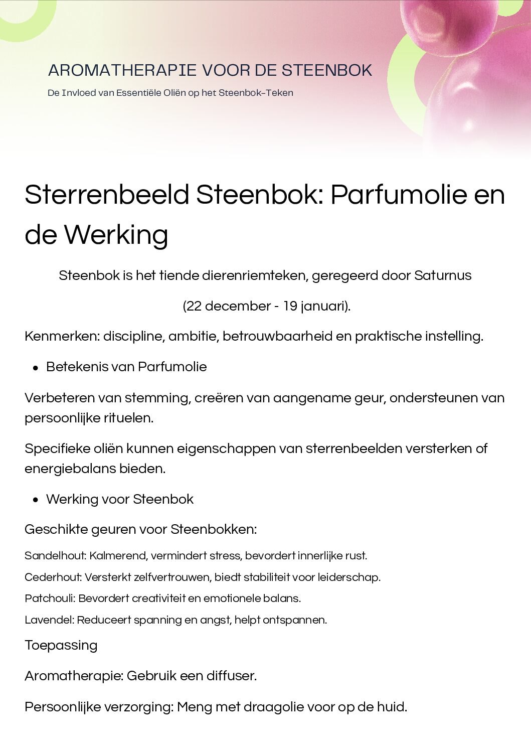 Steenbok Parfum olie, foto 2