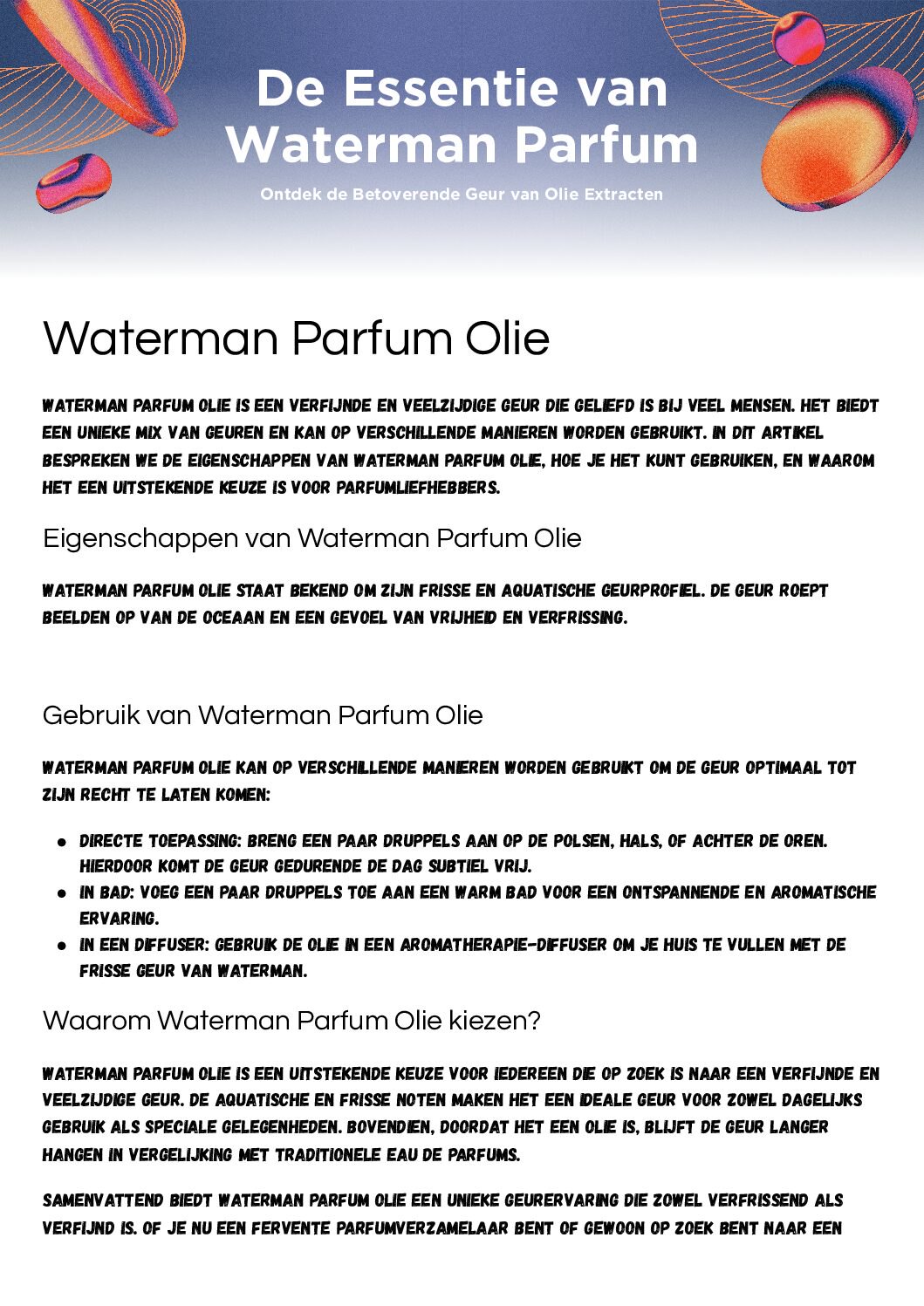 Waterman Parfum olie, foto 2