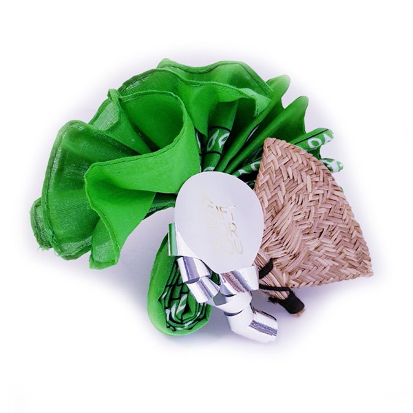Zakdoek met mini waaier presentje