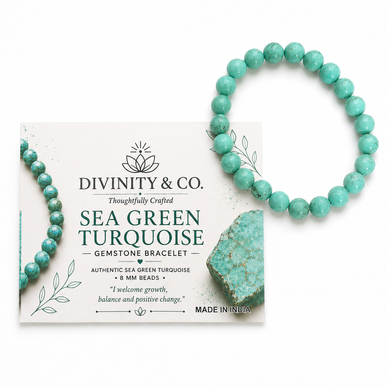 Zeegroen Turquoise Edelsteenarmband, foto 2